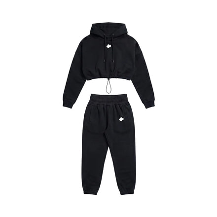 Cropped Sweatsuit - Black